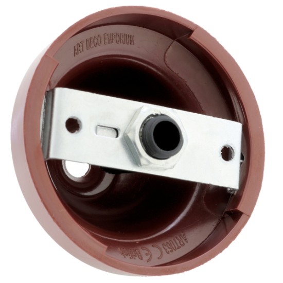 Ceiling Rose Cup in Brick Red Bakelite