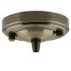 Large Antique Brass Ceiling Pendant Kit and B22 Lampholder with Gold Flex