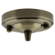 Large Ceiling Rose with Metal Cord Grip in Antique Brass Effect