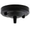 Large Ceiling Rose with Metal Cord Grip in Matte Black
