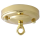 Large Ceiling Rose with With Deco Style Loop in Polished Brass Effect