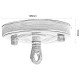 Large Ceiling Rose with With Deco Style Loop in Polished Brass Effect