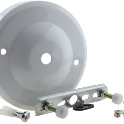 Large Ceiling Rose with Nylon Cord Grip in Gloss White