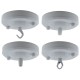 Large Ceiling Rose with Deco Style Loop in Gloss White