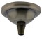 Small Ceiling Rose with Metal Cord Grip in Antique Brass Effect