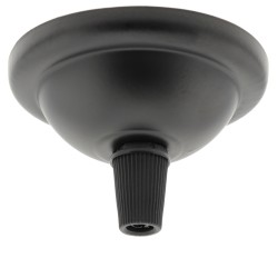 Small Black Period Ceiling Pendant Kit with B22 Metal Dark Bronze Lampholder and Linen Flex