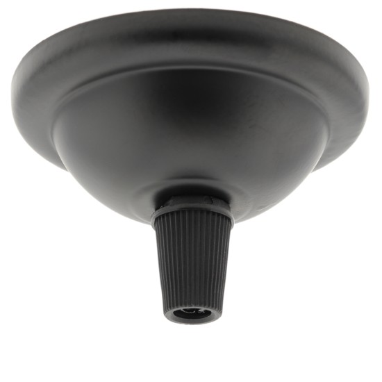 Small Black Period Ceiling Pendant Kit with B22 Metal Dark Bronze Lampholder and Linen Flex