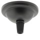 Small Black Period Ceiling Pendant Kit with B22 Metal Dark Bronze Lampholder and Linen Flex
