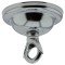 Small Ceiling Rose with Deco Style Loop in Silver Nickel Effect