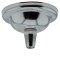 Small Ceiling Rose with Metal Cord Grip in Silver Nickel Effect