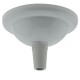Small Ceiling Rose with Metal Cord Grip in Gloss White Finish
