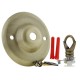 Ceiling Rose with Deco Style Loop in Antique Brass Effect