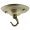 Ceiling Rose with Deco Style Hook in Antique Brass Effect
