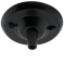 Ceiling Rose with Metal Cord Grip in Matte Black Finish