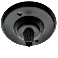 Ceiling Rose with Nylon Cord Grip in Matte Black Finish