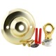Ceiling Rose with Deco Style Loop in Brass Effect