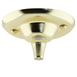 Ceiling Rose with Metal Cord Grip in Brass Effect