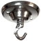 Ceiling Rose with Deco Style Hook in Silver Nickel Effect