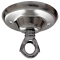 Ceiling Rose with Deco Style Loop in Silver Nickel Effect