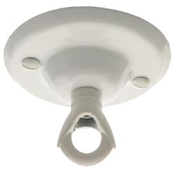 Ceiling Rose with Deco Style Loop in Gloss White Finish
