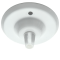 Ceiling Rose with Metal Cord Grip in Gloss White Finish