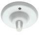 Ceiling Rose with Metal Cord Grip in Gloss White Finish