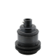 Traditional Edison Screw Lamp Holder (E27) with Shade Rings and Lockable 10mm Threaded Entry in Bronze Finish