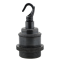 Traditional Edison Screw Lamp Holder (E27) with Shade Rings and Metal Deco Styled Hook in Bronze finish