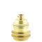 Traditional Edison Screw Bulb Holder (E27) with 2 Shade Rings with Lockable 10mm Threaded Entry in Raw Brass Finish